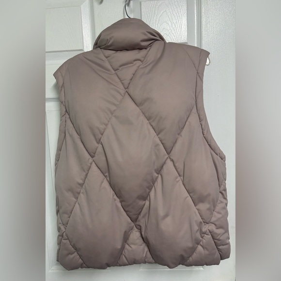 Stylus Sleeveless Quilted Puffer Vest Mauve Taupe Women’s Size XL - Picture 5 of 7
